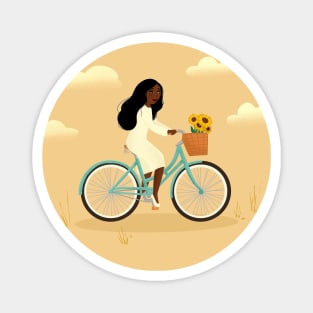 Girl on a Bike Magnet